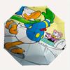 Donald Duck Ice Skating Cartoon Umbrella, Portable 3-Fold Compact Umbrella, Suitable for Camping, Hiking and Travel, Ideal Easter Birthday G