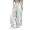 Lace Stitching Casual Pants Women's Summer Lazy Wind High Waist Loose Quick-drying Wide-leg Pants