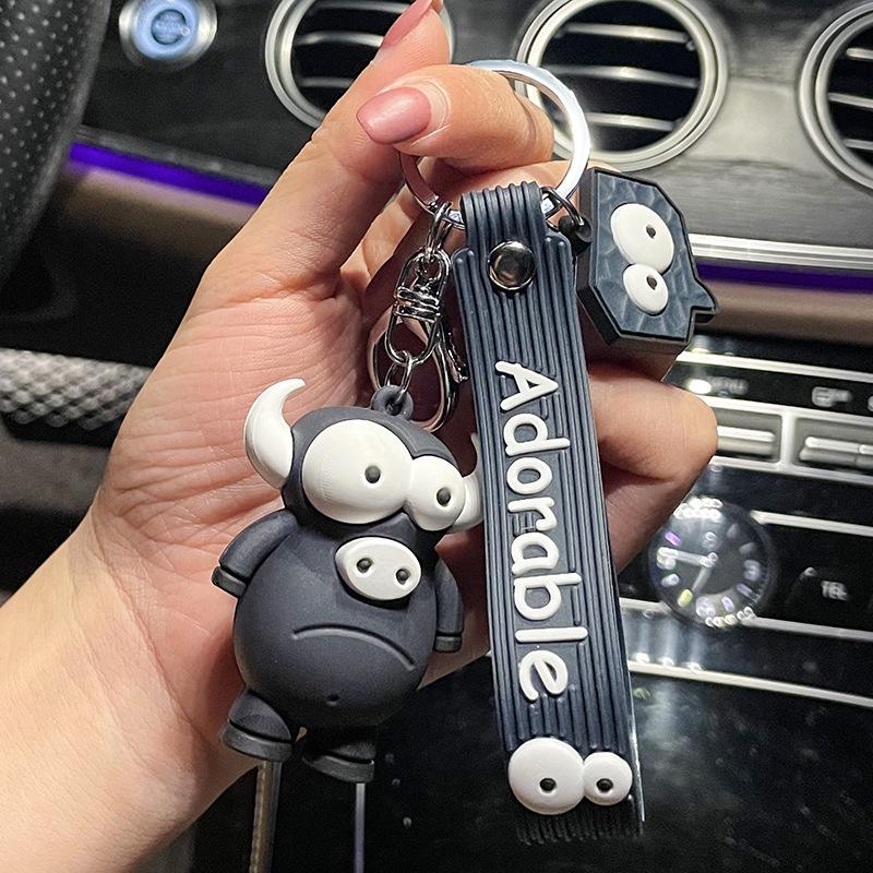 Kreativer Cartoon Elefant Schlüsselanhänger: Niedlicher Kulleraugen-Anhänger und Taschenanhänger