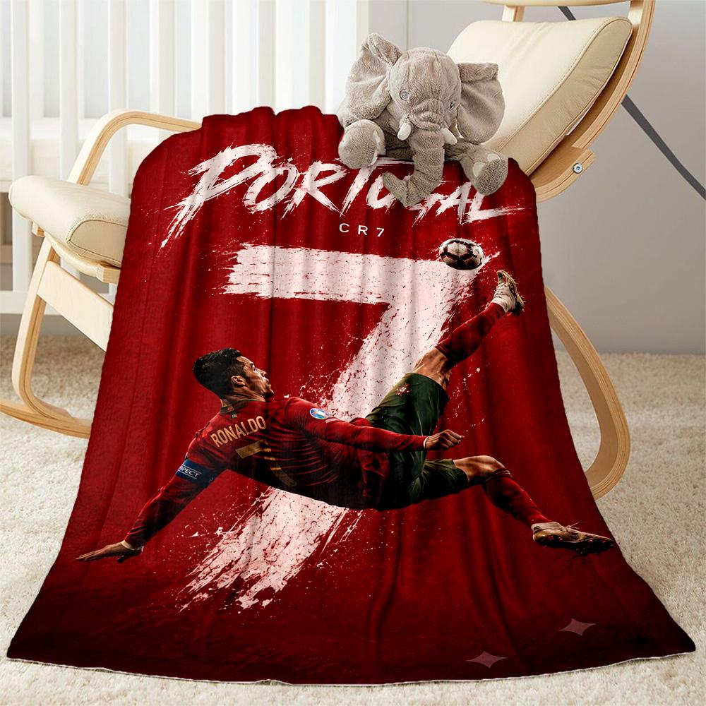 Ronaldo's Crz Football Legends Blanket Ultra-Soft Great for Sofa Livingroom Seaside Four Seasons Universal Modern Gift for Travel Home Birthdays