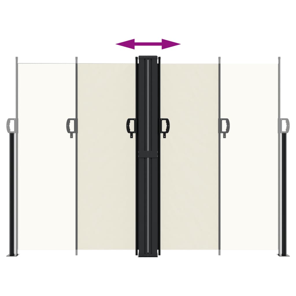 Vidaxl Foldable Side Awning for Terrace, Cream, 180 X 600 Cm