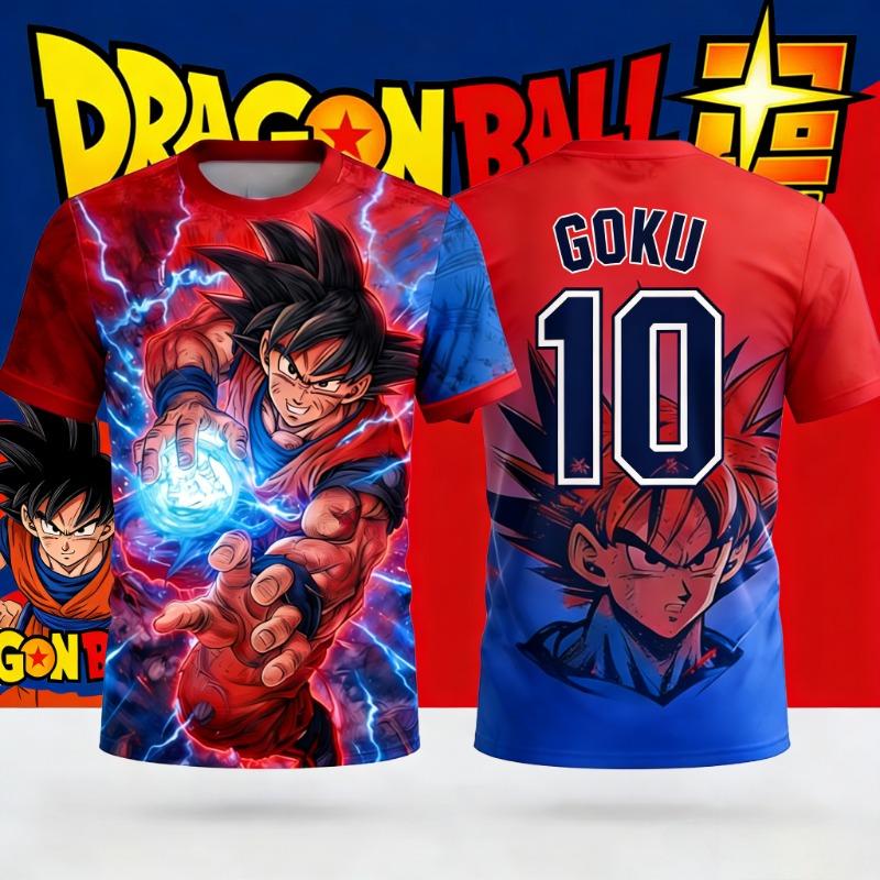 2026 Summer Dragon Ball Son Goku Kamehameha 3D Print T-Shirt Quick Dry Sweat-Absorbent Plus