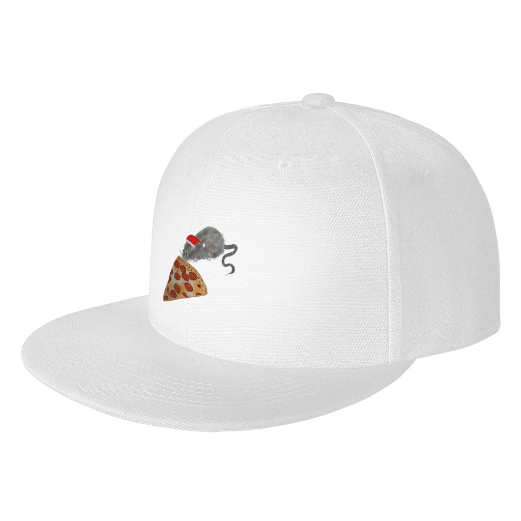 Fashion A Very NYC Christmas  Pizza Rat Flat Brim Sun Hat  Soft And SkinFriendly Cap Unisex