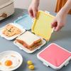 Sandwich Storage Box Silicone Square Bento Box For Adult - 6.10" X 6.10"in- Heat Resistant and Freezer Safe Pink