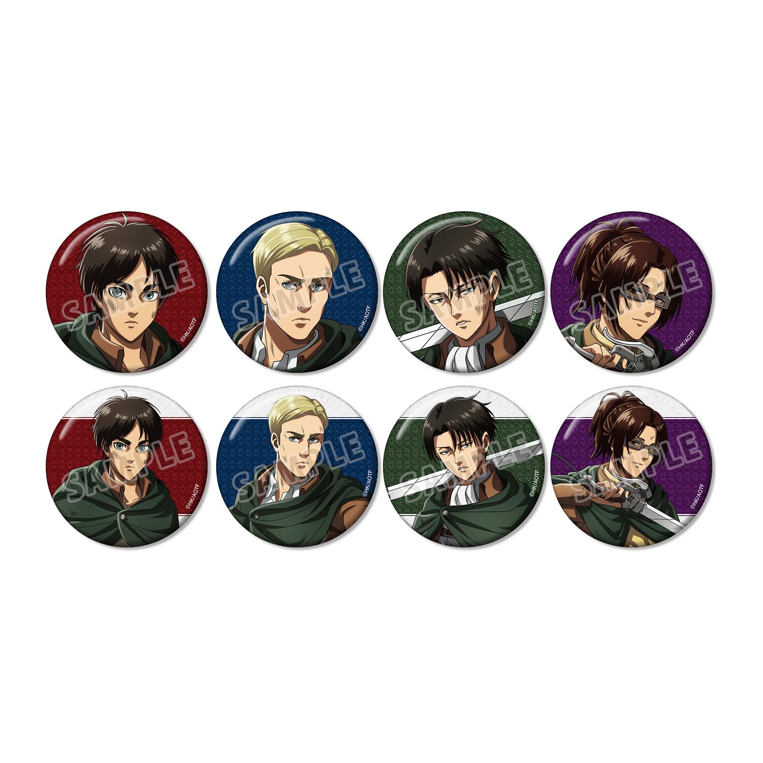 

Attack on Titan Original Illustration After the Battle Trading Glitter Can Badge Box of 8 Ver.