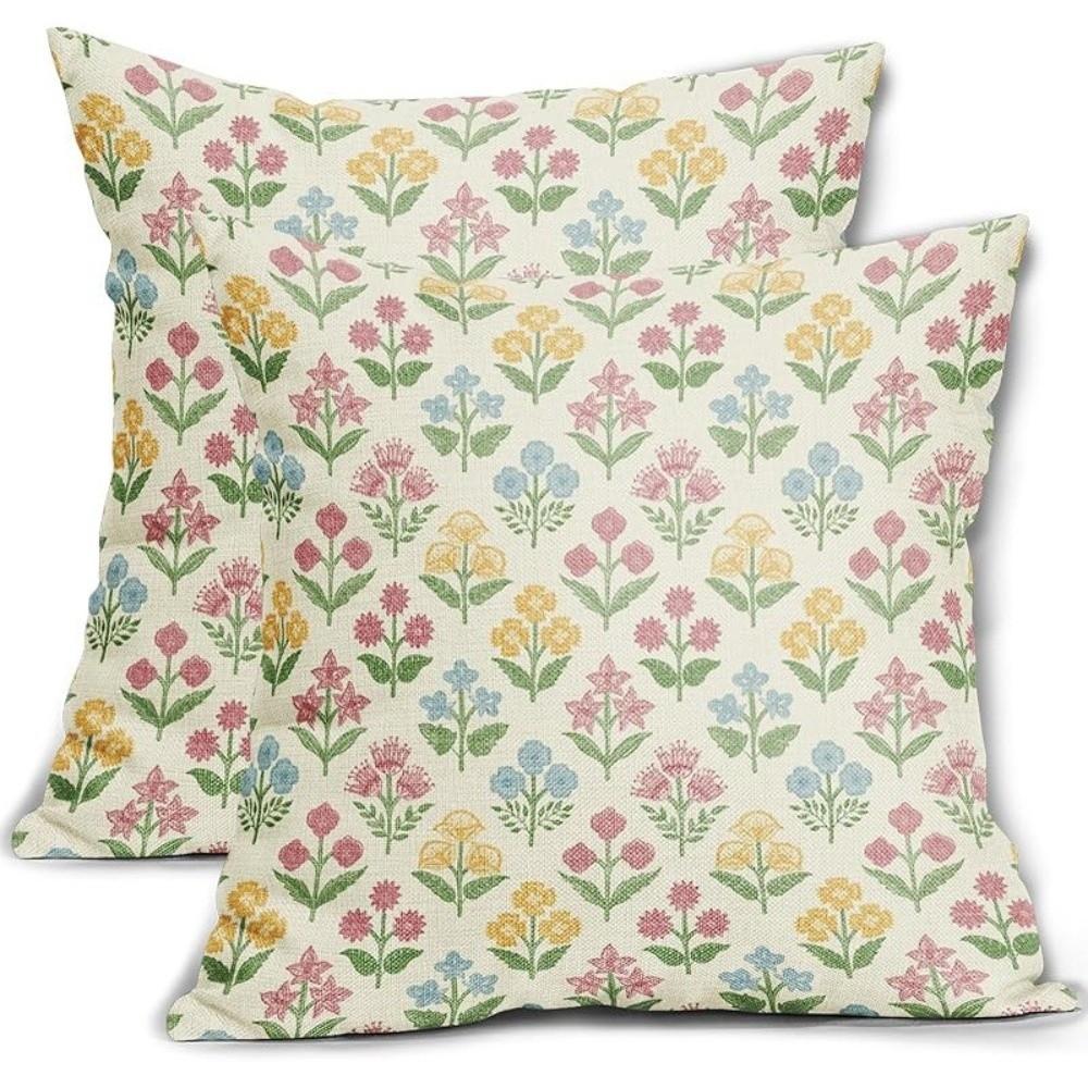 

Vintage Floral Style Throw Pillow Cover Bohemian Sofa Pillowcase Patio Decor A