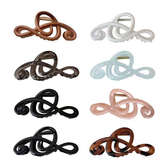 Hair Claw Matte Finish Treble Clef Shape Large Shark Clip Secure Hold Non-Slip Literary Style Hair Accessory