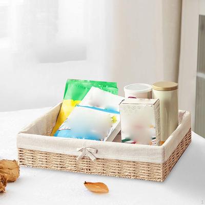 Baskets Made of Woven Material, Organizer for Food And Drinks, Rectangular Storage Basket