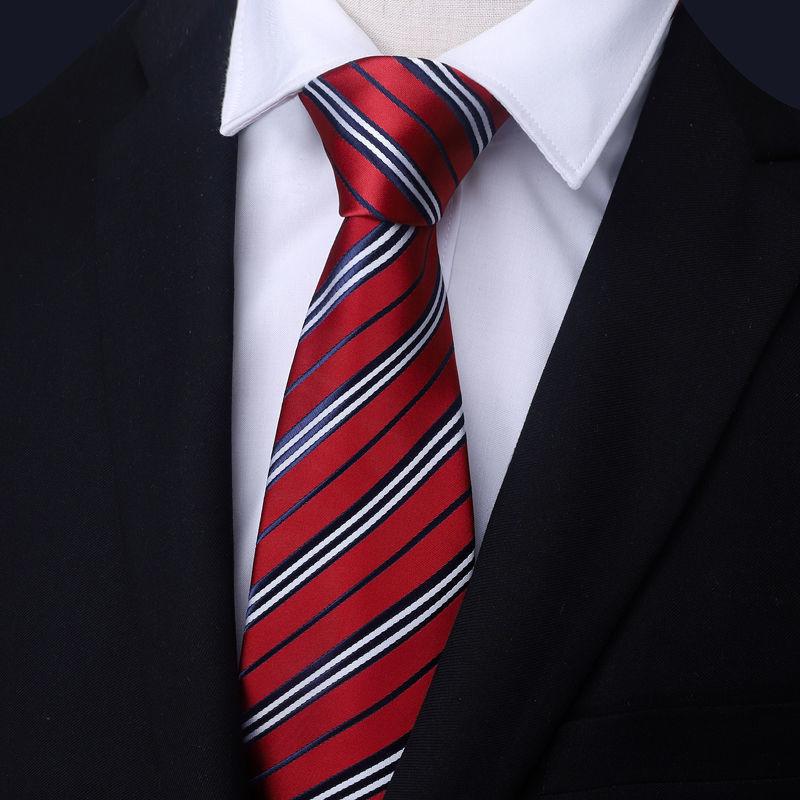 Tie Men'S Dress Business Korean Groom Wedding Women'S Red And Black Tie Narrow 8.5Cm Stripe British Style
