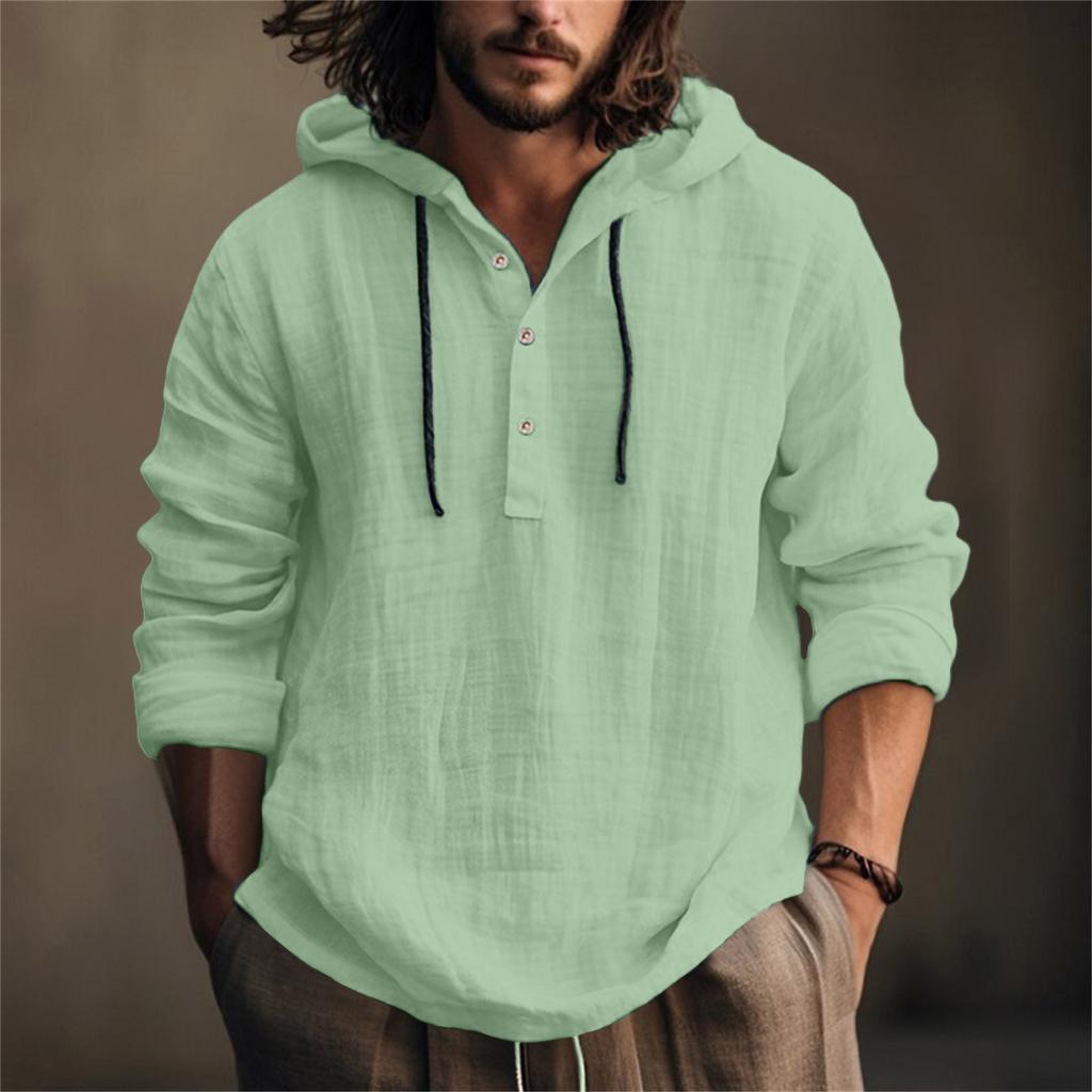 Pánská letní nová košile s dlouhým rukávem s volným potiskem Cardigan Beach Shirt