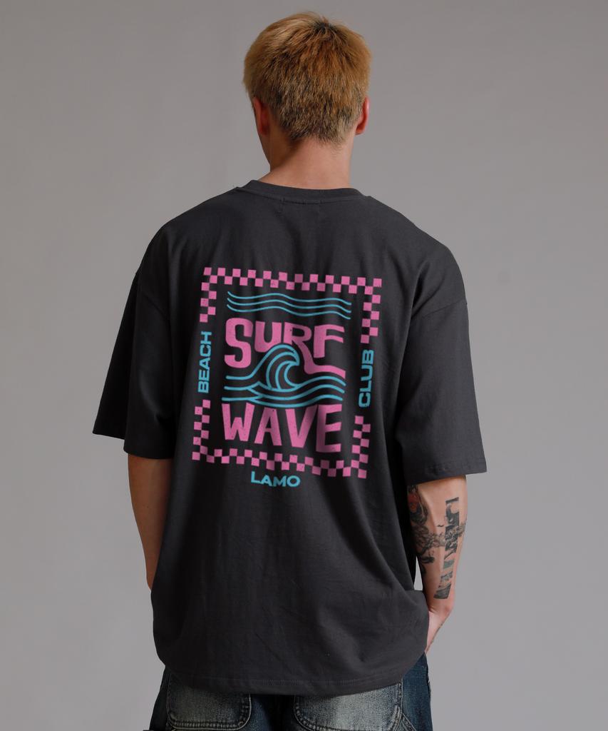 LIKE THE MOST Surfing Ramo Oversized Short Sleeve T-Shirt_Charcoal
