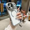 Lens Protection Case For iPhone 17 16 15 14 13 12 11Pro Max Plus Air For Magsafe Holder Transparent Magnetic Matte Lanyard Cover
