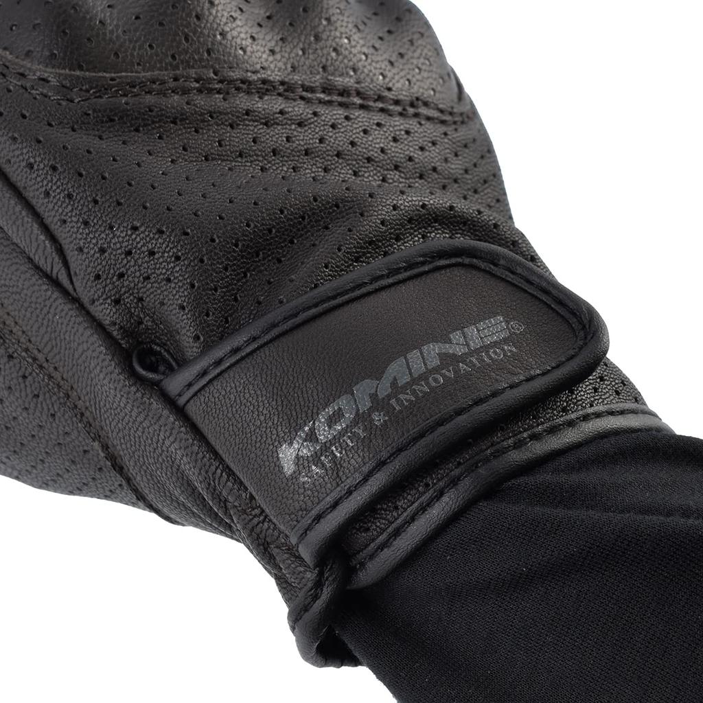 Komine Motorcycle Gloves Vented Protective Leather XL GK-257 Gloves, Olive,
