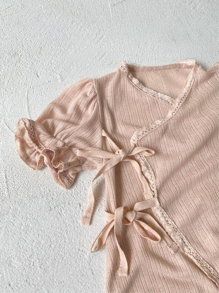 Summer Mesh Lace Romper with Snap Crotch for Girls