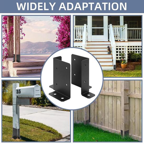 4 stk Stolpebraketter Rustsikre Høy Holdbarhet Justerbare DIY Kraftige Tregjerde Dekk Tøffe Stolpefotbraketter