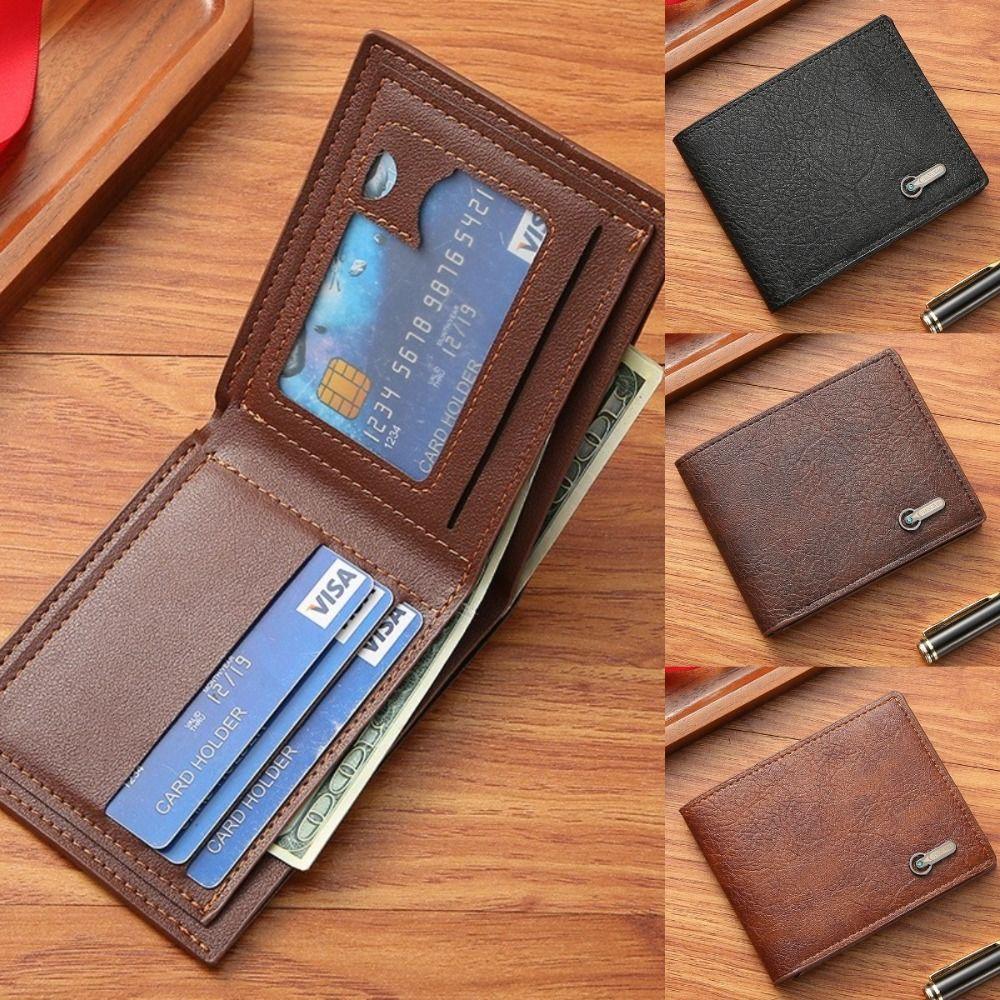 

Мягкий кошелек 2-го сложения, тонкий мужской кожаный кошелек, визитница, мужской кошелек чёрный