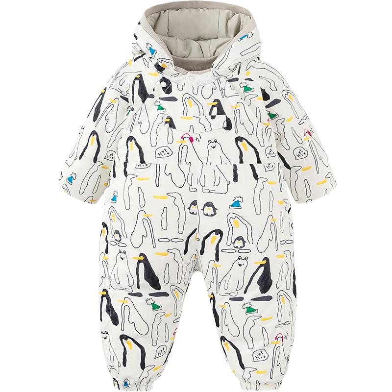 Mini Balabala Kids Hooded Down Snowsuit 110