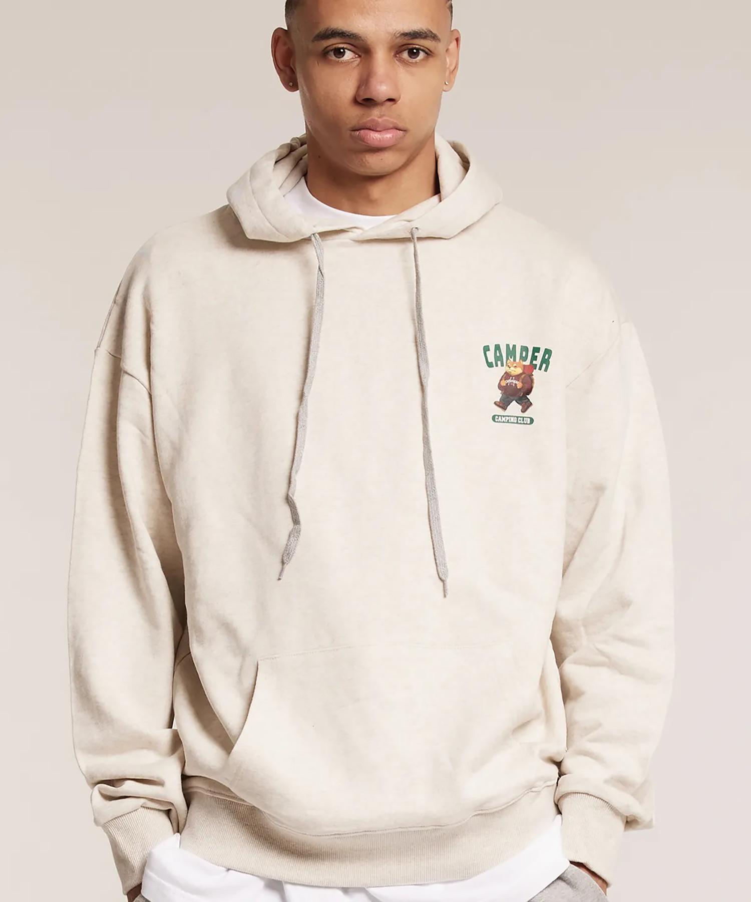 Cream Soda Lab Camping Club Small Logo Hoodie Oatmeal Green Xl