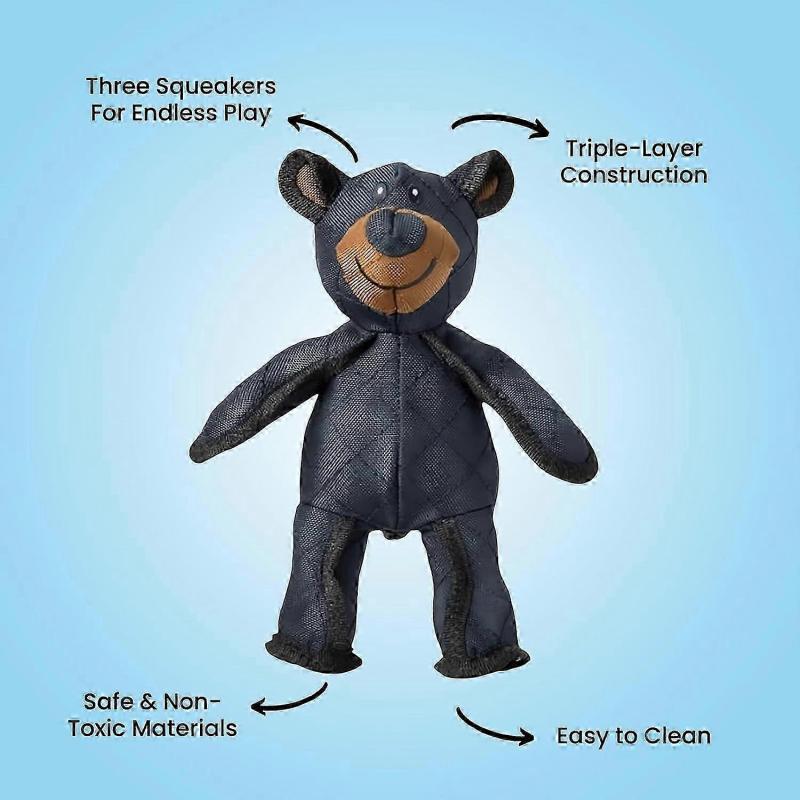 2-Pack Indestructible Bear Dog Chew Toy - Heavy Duty Unbreakable Design for Aggressive Chewers (Blue & Pink, Extreme Durability)