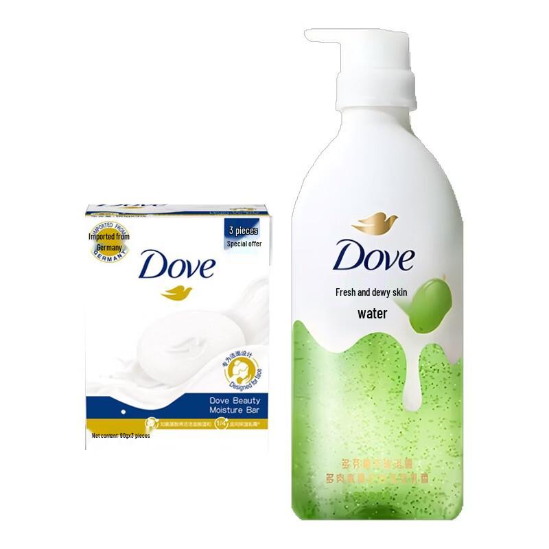 Dove Essence Body Wash & Cream Bar Set