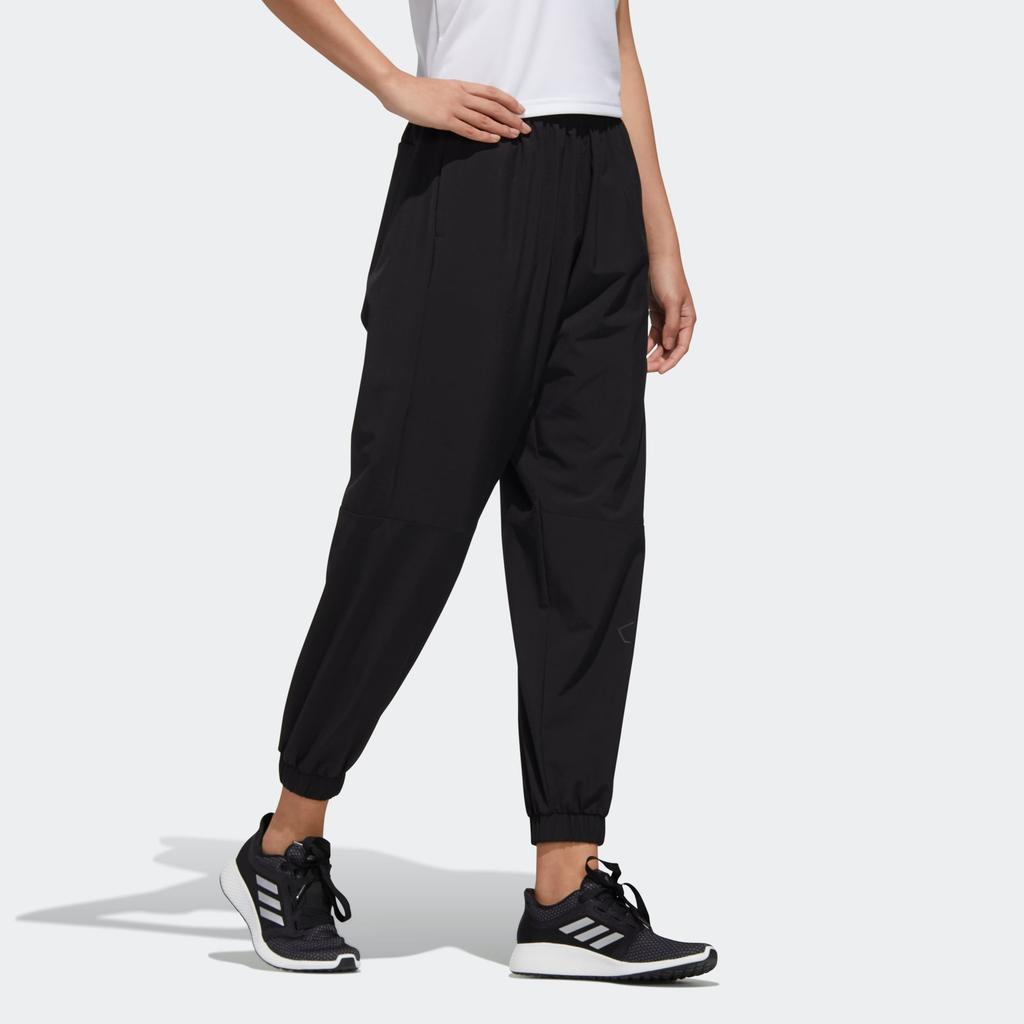Adidas Woven Pants Elastic Fit Knitted Sports Pants Women Pants Black GL5615