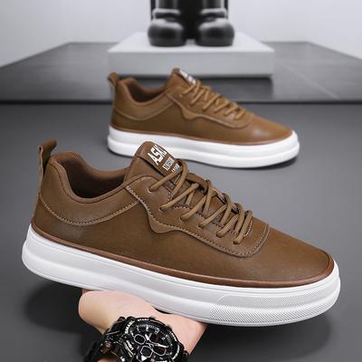 Herren Casual PU Sneaker Herren Walking Slipper Weiche Flats Außen Atmungsaktives Tuch Vielseitige Plateauschuhe Herrenschuhe Hombre Tenis