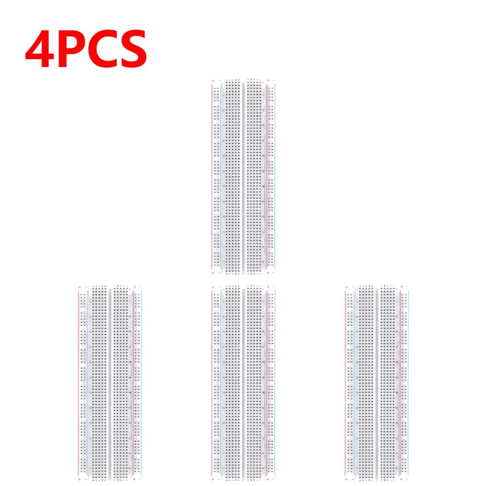 Breadboard 830 Point Solderless PCB Bread Board MB-102 MB102 Test Develop 200 jacks DIY White/Transparent with packing 1-10PCS