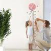 Bunny Growth Chart Wall Decals with Measurement Ruler- Pastel Pink & Hearts Nursery Decor, Removable Self-Adhesive room stickers