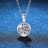 Moissanite Pendant Necklace 2ct D Color Rose Flower Chain Women Fashion Jewelry