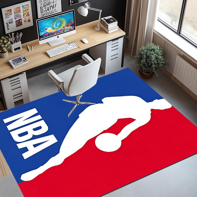 NBA Pattern Rug, Indoor/Outdoor Mat, for Picnic, Gameroom, Bedroom, Office, Living Room, Home Decor Carpet, Birthday Gift