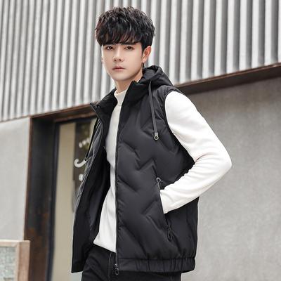 Autumn and Winter Men's Hooded Down Vest Casual Short Jacket Vest Men's Vest