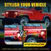 2x Clear Lens LED Side Marker Turn Lights Signal For Jeep YJ Wrangler 1987-1995