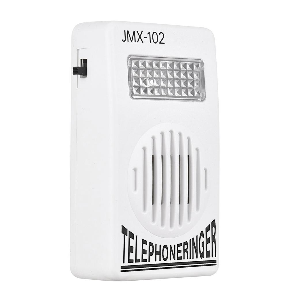 Loud Telephone Ringer 70db Amplifier Ringing Help Strobe Light Bell with Flash Light Suitable for Landline Phone 6P2C