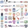 50Pcs Cute Dental Tooth Shaped Stickers Cartoon Teeth Sticker Dentist Store Toothbrush Label Decoration Dentistry Gifts