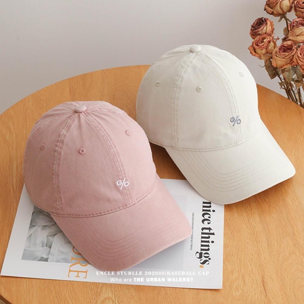 New Adjustable Sun Hats Cotton Breathable Baseball Cap Solid Color Embroidered Design Wide Brim Cap for Spring Summer Season