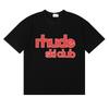 24SS cross-border European and American tide brand RHUDE micro-label letter skull print short-sleeved t-shirt men's and women's American high street