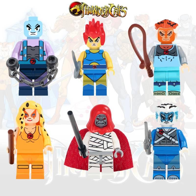 Interlocking Tiger Warrior Cat Thunder Cat Building Toy Abs Plastic 38 Pieces 4.5cm