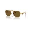 Prada Logo Arm Pilot Sunglasses Women Sunglasses Gold 0PRA50S-5AK01T