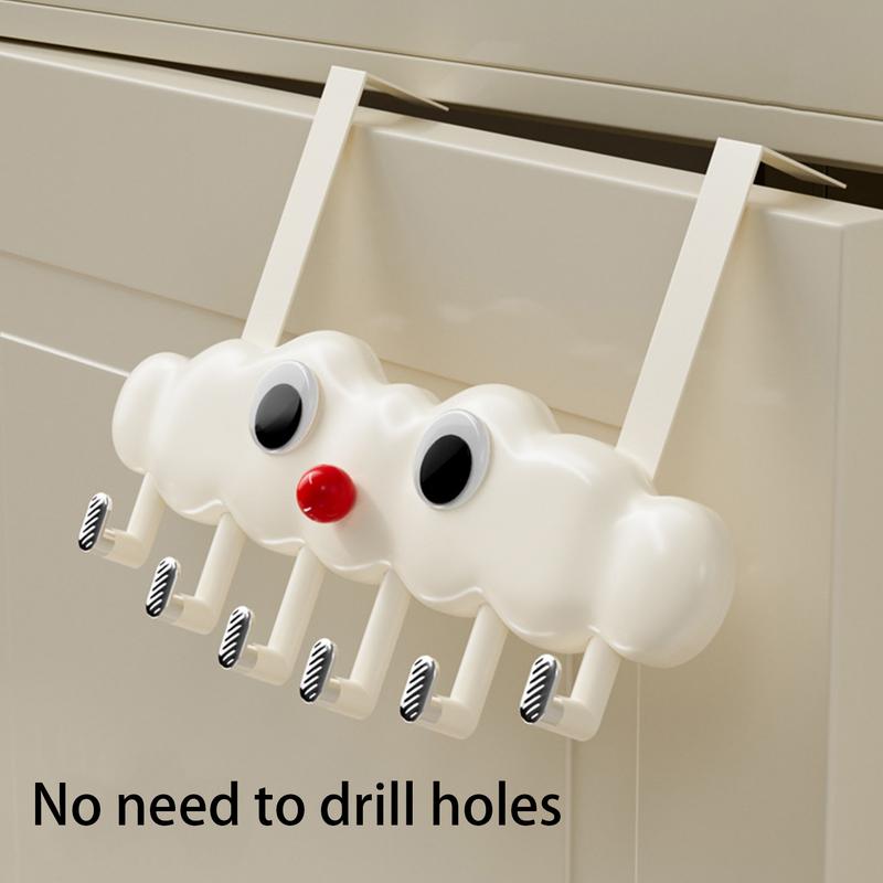 Cloud Hooks for Wall Cartoon Behind The Door Coat Hooks Space Saving Hooks Funny Towel Hook for Bedrooms Living Rooms Bathrooms