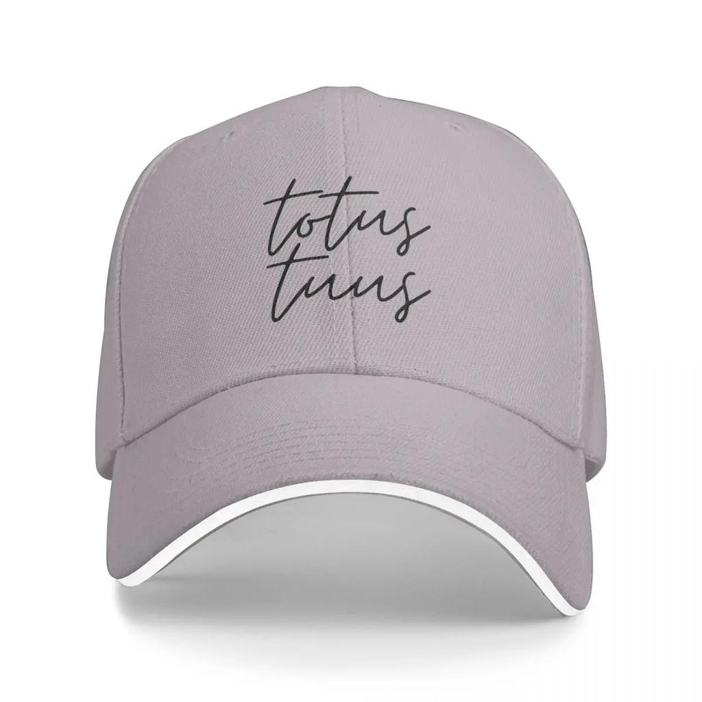 Totus Tuus Black Thin Cursive Baseball Cap birthday New Hat Caps For Unisex Womens