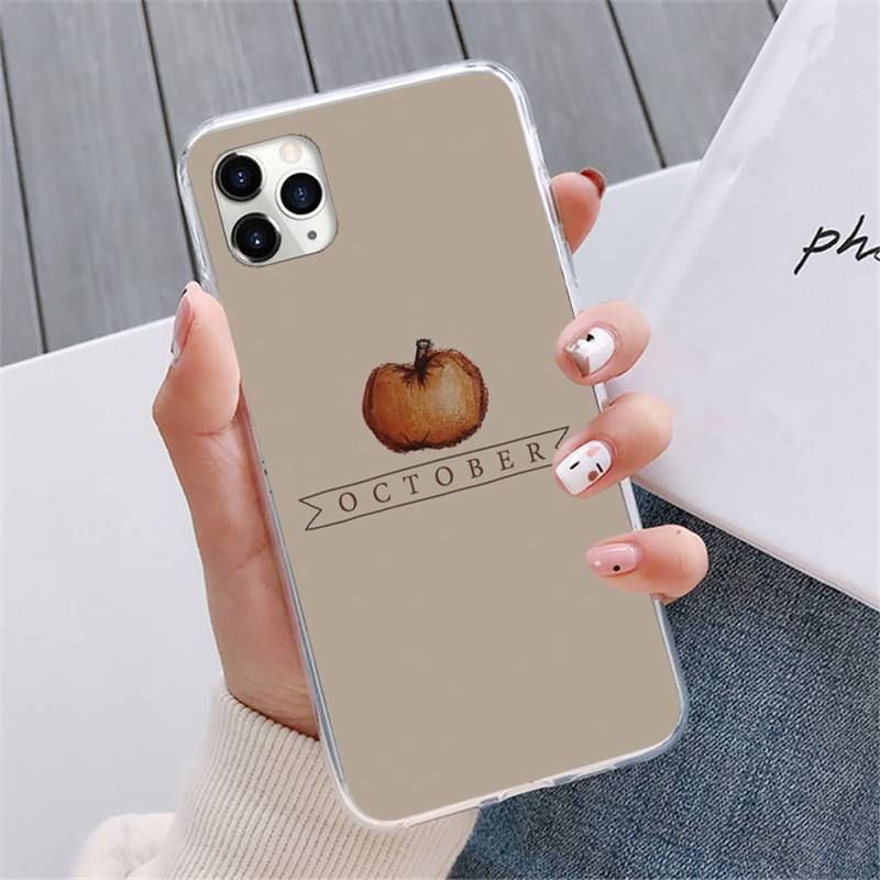 Pumpkin Happy Autumn Fall Phone Case For Iphone 13 12 5 5s 5c Se 6 6s 7 8 Plus X Xs Xr 11 Pro Max Mini