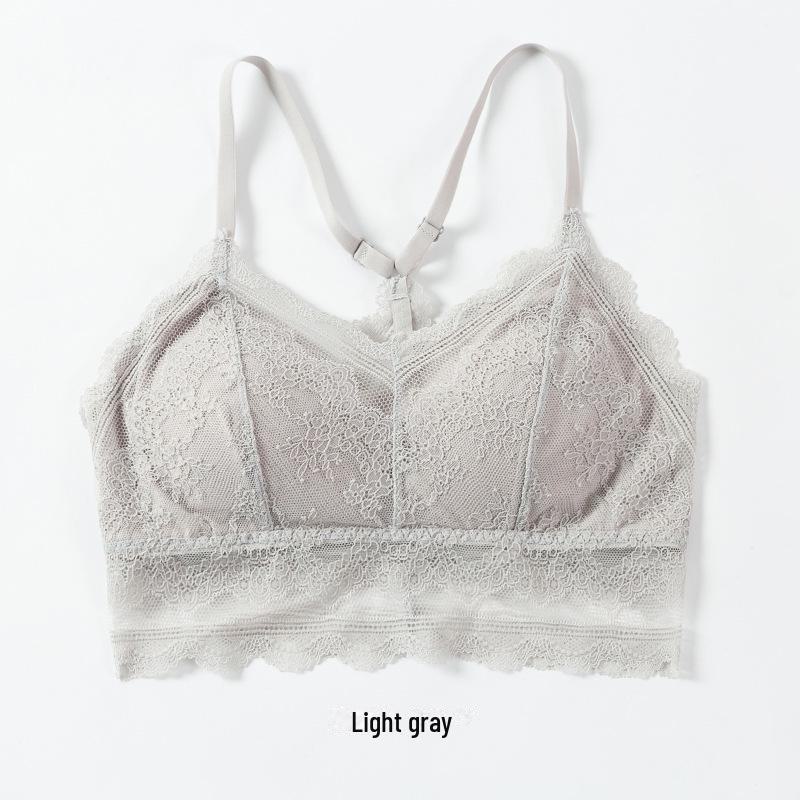 

Элегантный кружевной бюстгальтер - топ-труба с подкладкой и сексуальным дизайном с перекрещивающимися чашечками на спине One Size