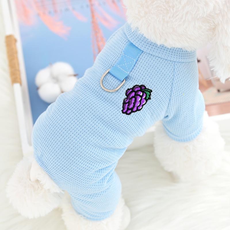 Pet teddy than bear small dog dog clothes four feet anti-dirty spring and autumn summer thin breathable