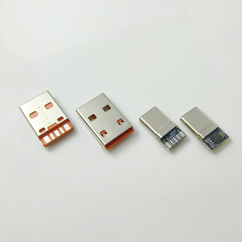 120W USB Type-C Male Head: 5-Core Solder Pad for Fast Charging, Compatible with OPPO, Xiaomi, VIVO, Huawei
