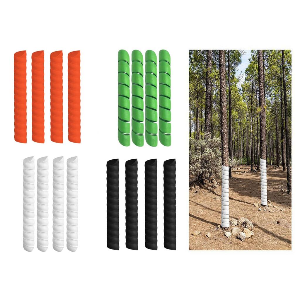4x Tree Trunk Protector Plastic Spirals Tree Guards Trunk Protector Tubes Wraps Protect Plant From Deer Rabbit Rodents