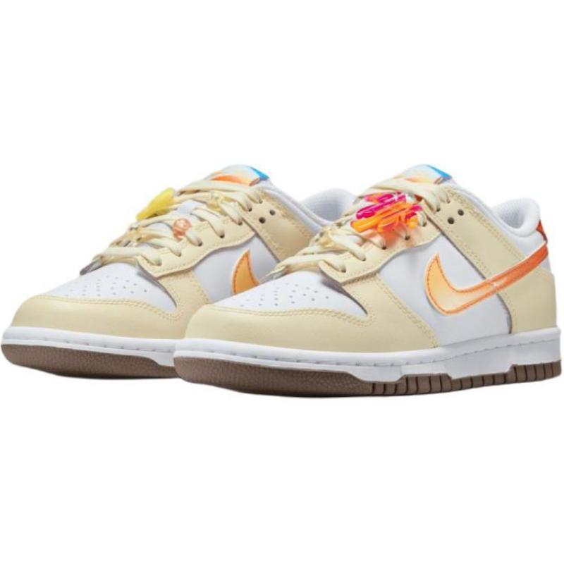 Nike Dunk Anti Slip Wear Resistant Low Top Kids' Skateboarding Shoes Beige Sneakers IB8891-191