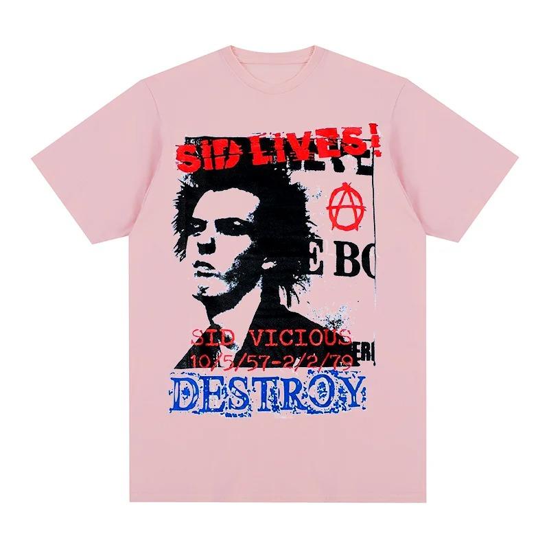 Sid Vicious SID LIVES Maglietta Unisex Grafica Commemorativa Estate 2026 Nuova Unisex Donna Moda Rock Cotone Manica Corta T-shirt Y2k