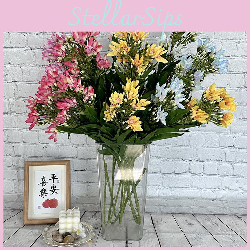 Bridal Ceremony Artificial Jasmine Flower Bouquet With Silk Craft For Home Decoration And Photography Props