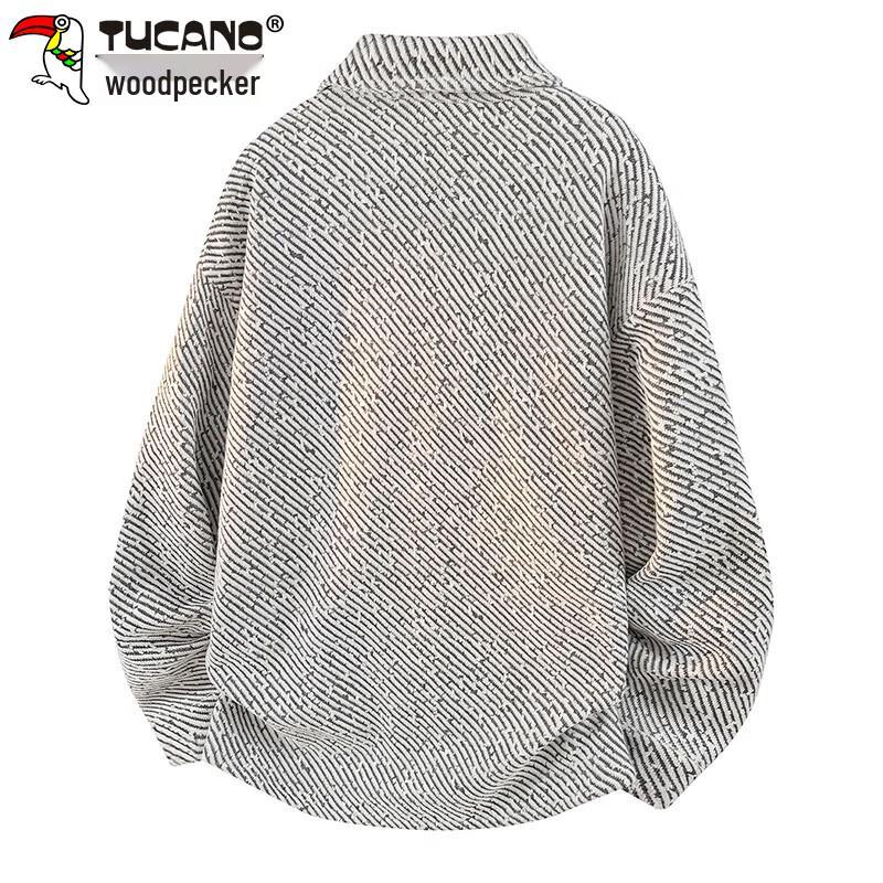 TUCANO Men's Autumn/Winter Textured Lapel Cardigan Jacket