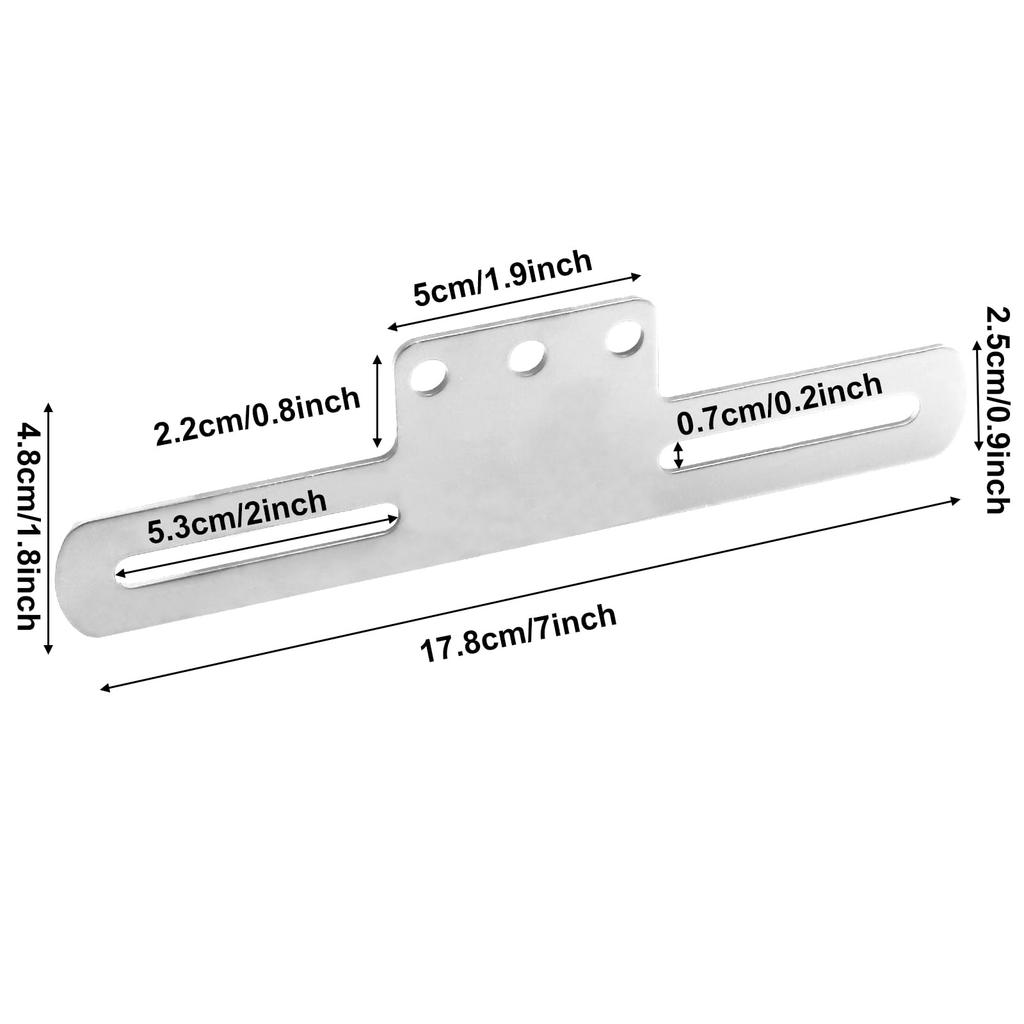 Biqing registreringsskylthållare, vinkeljusterbar, cykelregistreringsskyltram, registreringsskylthållare, monteringsfäste, silver